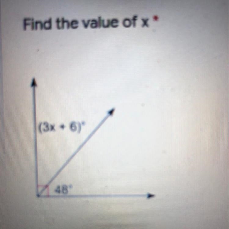 Find the value of x* (3x + 6) 48°-example-1