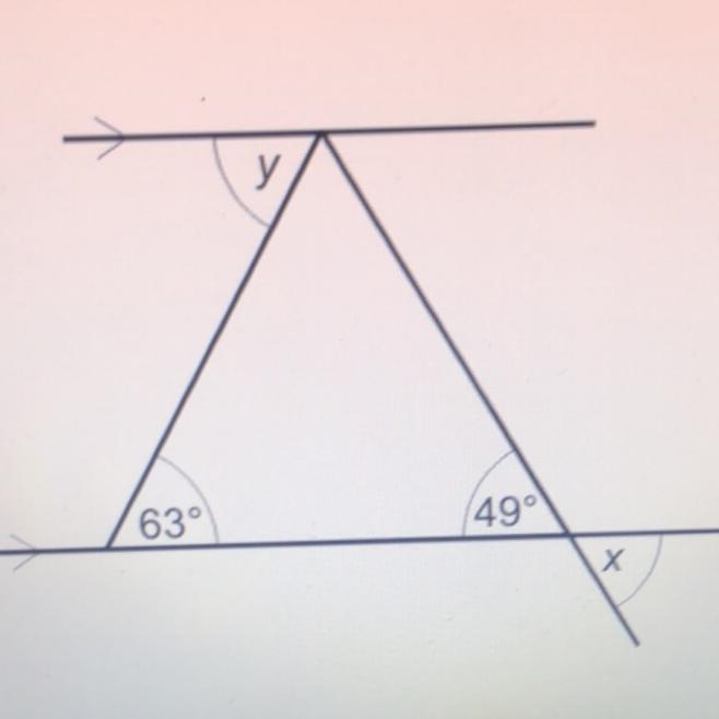 Work out the value of x and y?-example-1