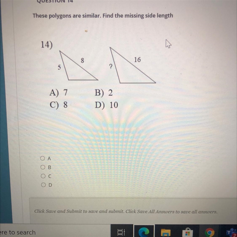 Find the missing side length-example-1