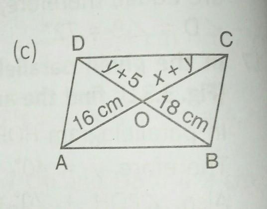 The following figures are parallelogram. find X and y​-example-1