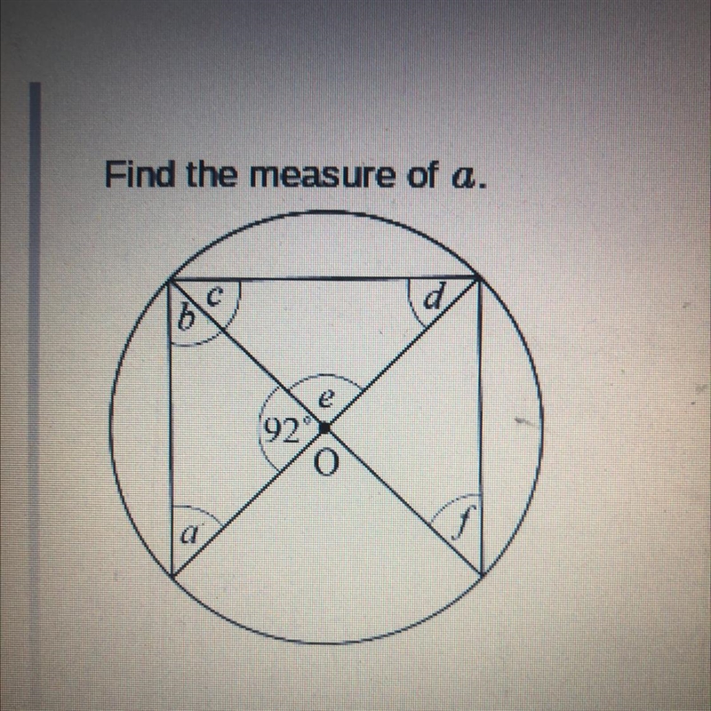 Find the measure of a.-example-1