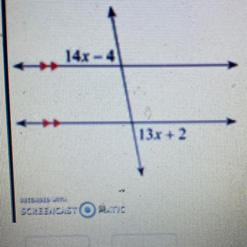 Plugging in x back in the equation which is 6, what is the measure of this alternate-example-1