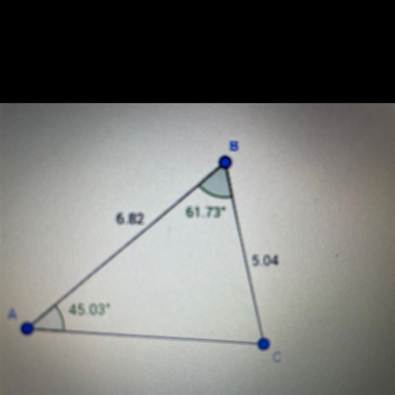 Find the area of triangle ABC. [PLEASE HELP ME!!] A.12.16units B.18.52units C.31.27units-example-1