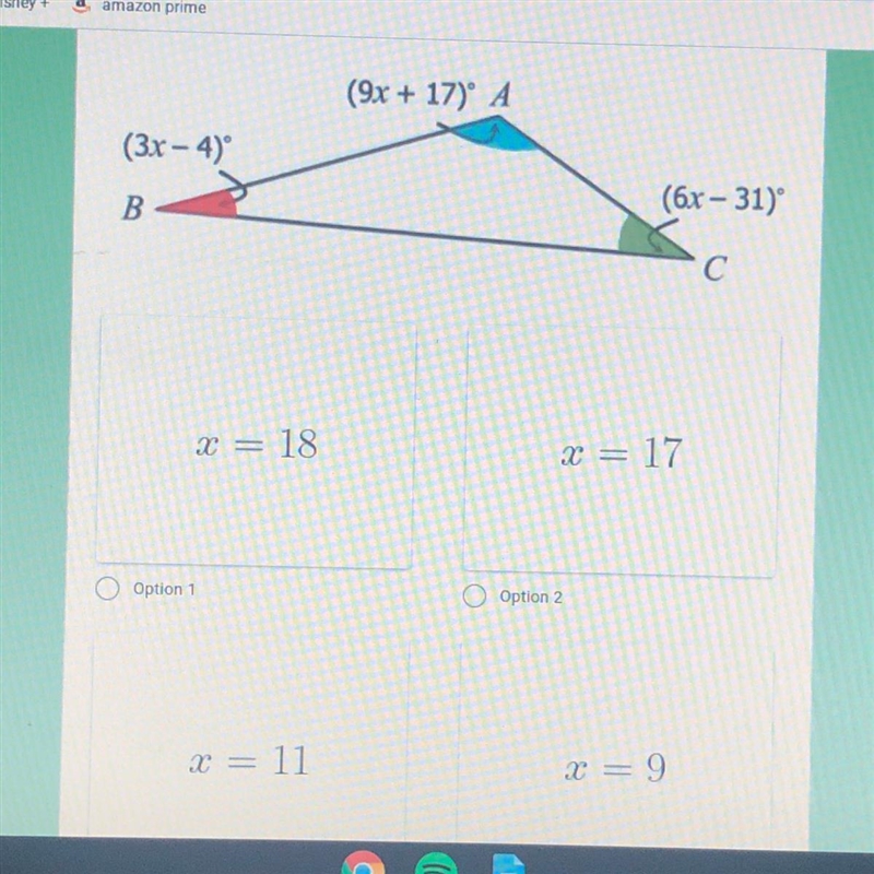 9. Find the value of x. (look at the picture)-example-1