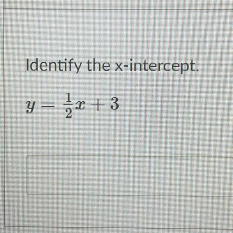 Please help ! Identify the x-intercept.-example-1