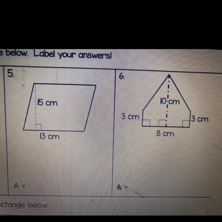 Find the area for 5 and 6 and please explain the steps-example-1