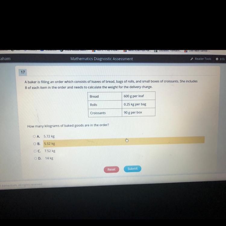 How many kilograms of baked goods are in the order?-example-1