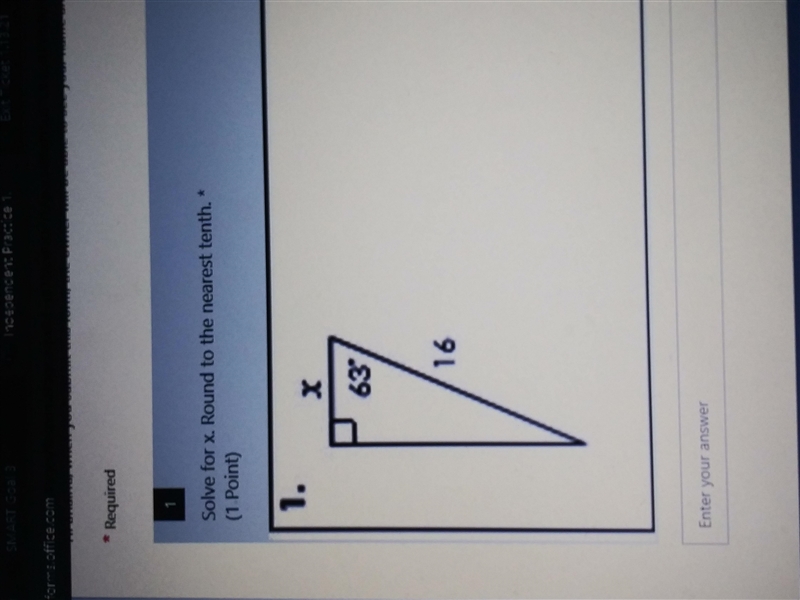 Solve for x. round to the nearest tenth. pls help.-example-1