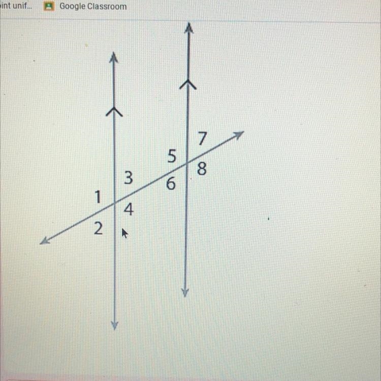 1)Name a pair of corresponding angles 2)name the relationship between angle 3 and-example-1