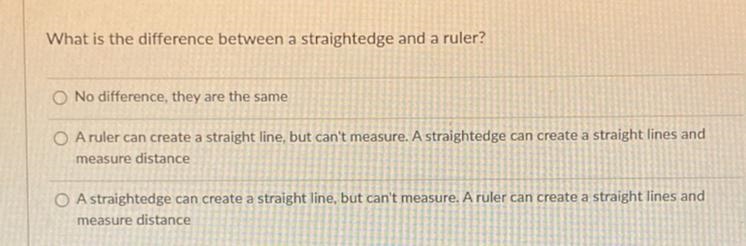 What is the difference between a straightedge and a ruler?-example-1