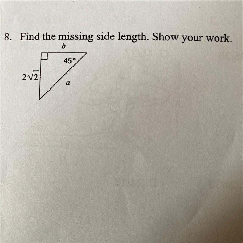 Find the missing side length.-example-1