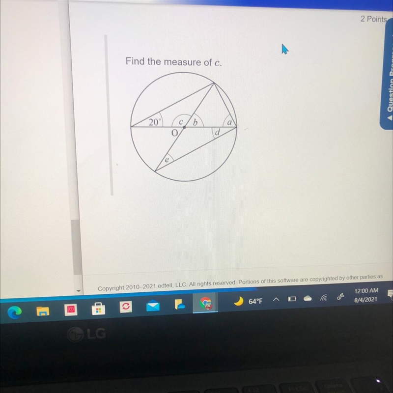 Solve for the measure of c pt 2 (18pts)-example-1