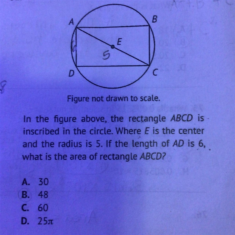 What is the area of the rectangle ABCD? Help-example-1