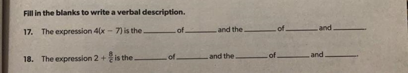 Fill in the blanks to write a verbal description-example-1