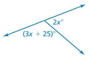 Tell whether the angles are complementary or supplementary. Then find the value of-example-1