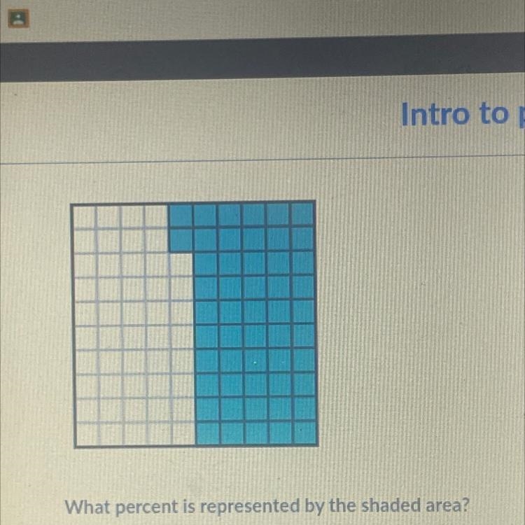 What percent is represented by the shaded area?-example-1