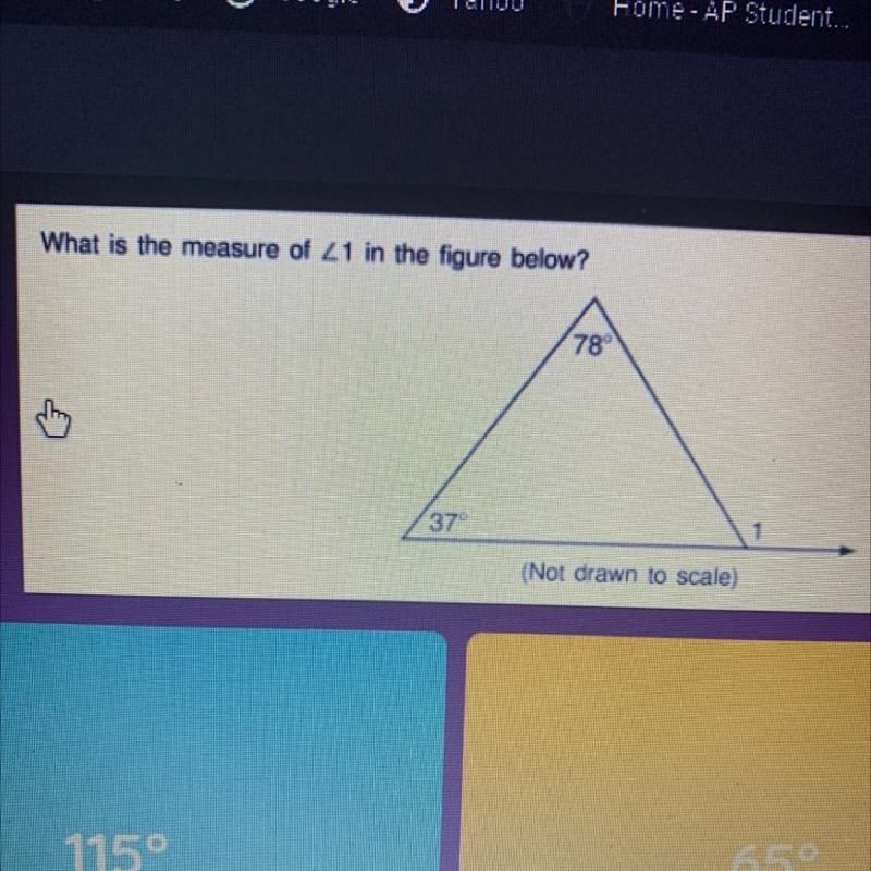 What is the measure of <1 in the figure below?-example-1