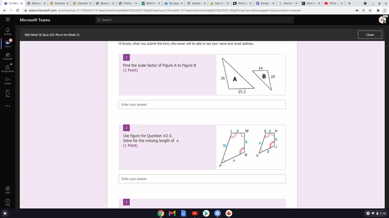 1)Find the scale factor of Figure A to Figure B. 2) Solve for the missing length of-example-1