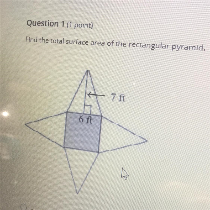 Find the total surface area of the rectangular pyramid.-example-1