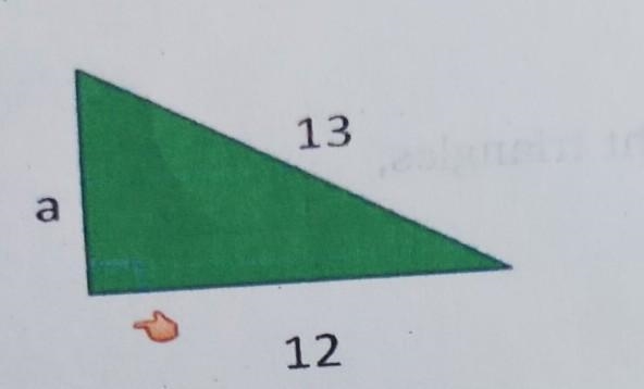 Use the pythagorean theorem to find the value of a.​-example-1