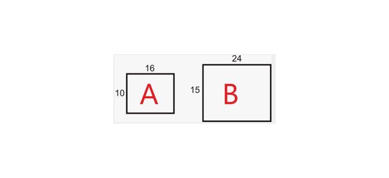 Work out the ratio of AREA of Rectangle A to Rectangle B in the simplest form. Multiple-example-1