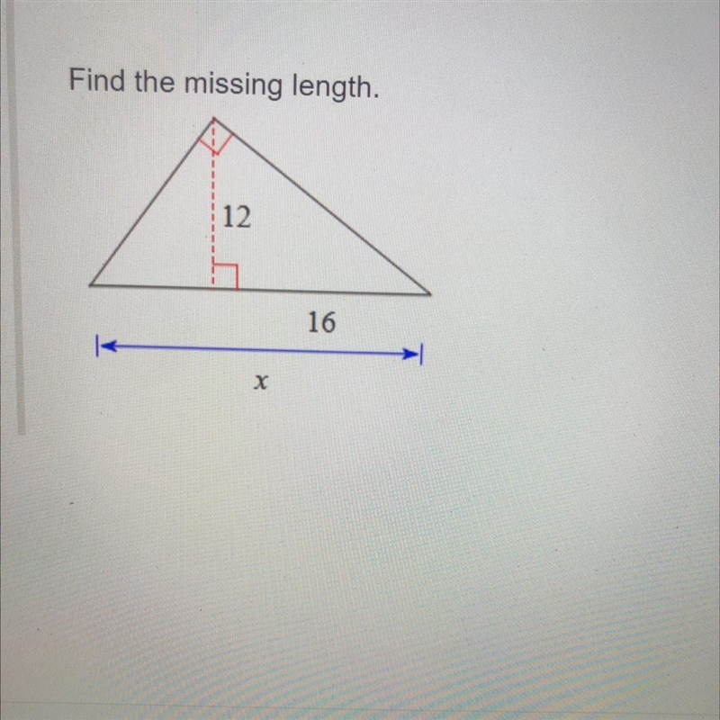 Find the missing length.-example-1