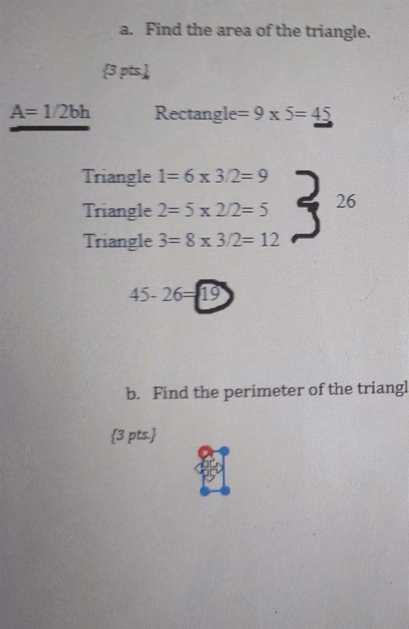 Please help this is due, not sure if I did this right. Triangle ABC is shown below-example-1