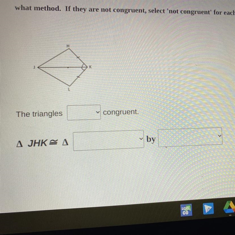 Is this congruent or not? And is it SSS SAS SSA AAS HL-example-1