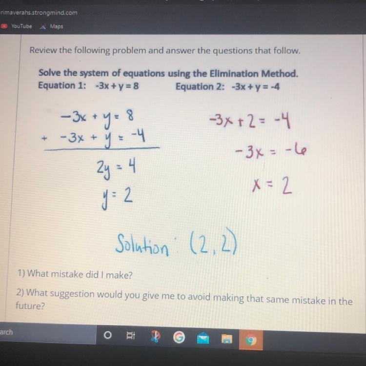 Please answer! (1) what mistake was made? (2) what suggestion could help avoid that-example-1