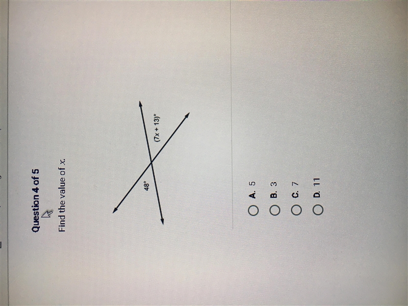 Find the value of x PIC IS BELOW-example-1