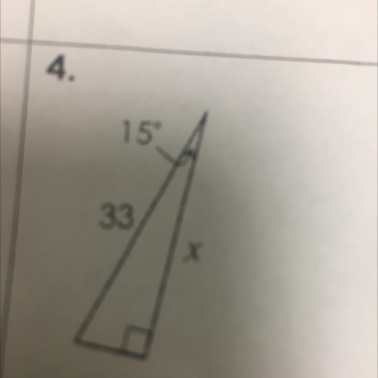 4. 15 33 What is the value of x round to the nearest tenth-example-1