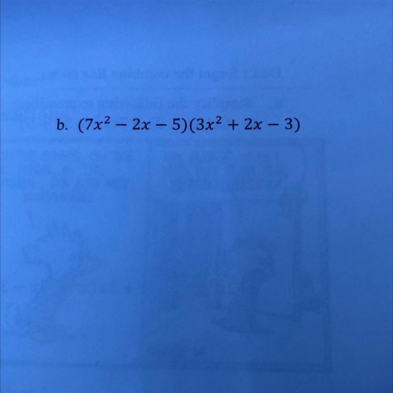 (7x2 - 2x - 5)(3x2 + 2x - 3)-example-1