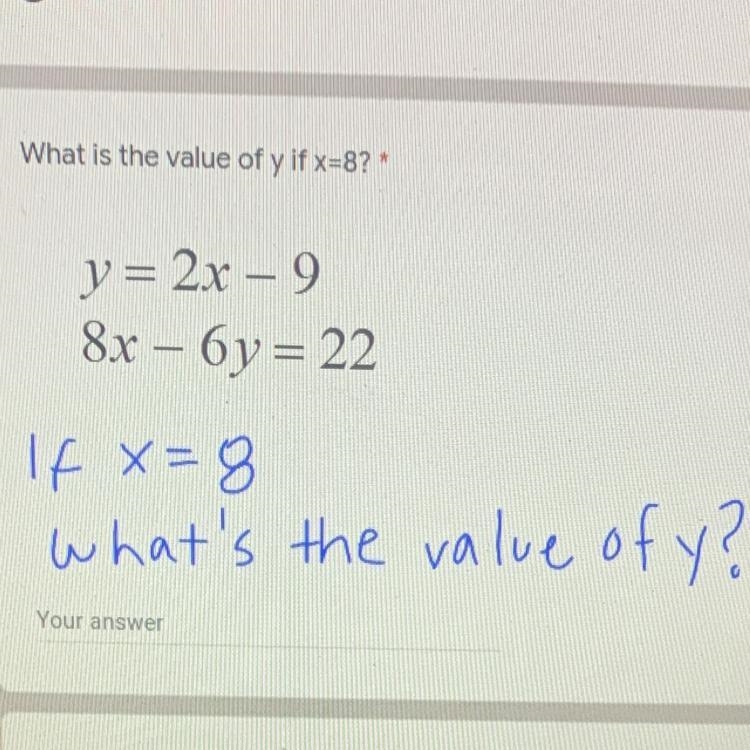 ￼what is the value of y if x=8-example-1