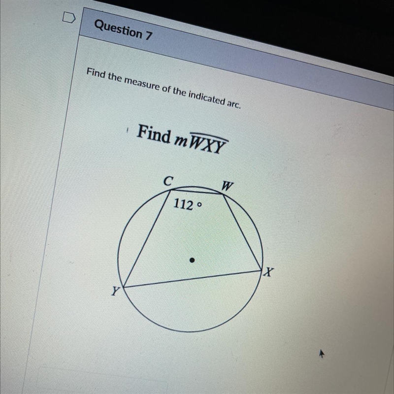 Find the measure of the indicated arc-example-1