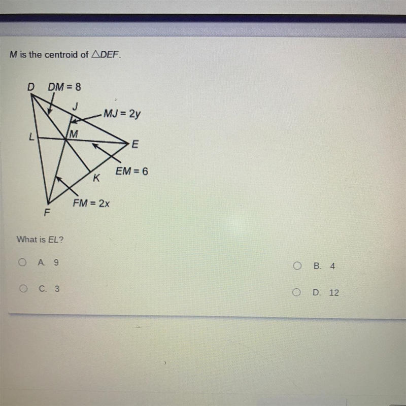 URGENT: M is the Centriod of DEF-example-1