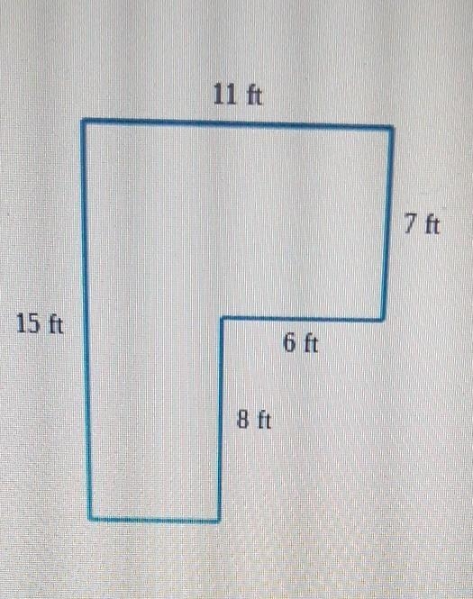 Find the perimeter of the figure below. Notice that one side length is not given. Assume-example-1