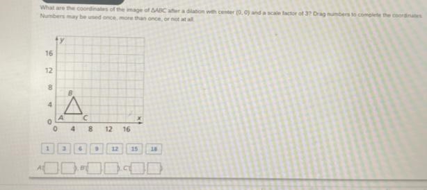 What are the coordinates of the image of AABC with center (0,0) and a scale factor-example-1