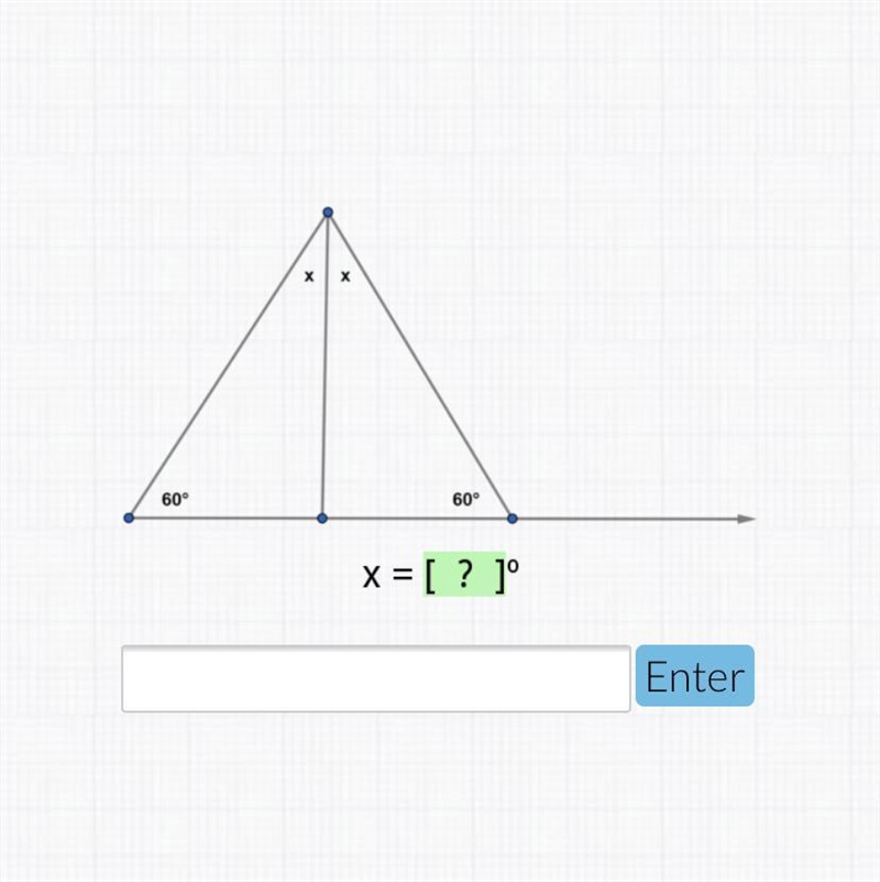 60 degrees, 60 degrees find x please helppp-example-1