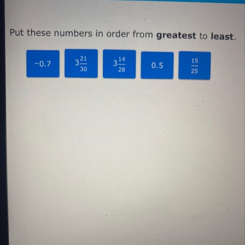 Put these numbers in order from greatest to least.-example-1