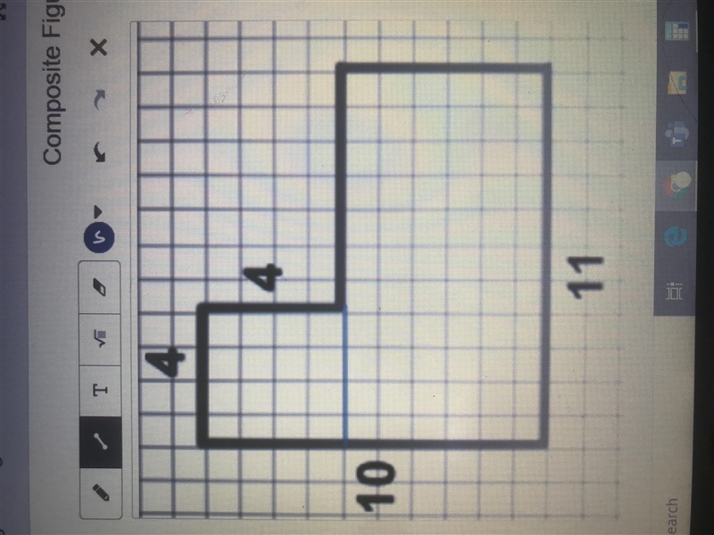 Whats the perimeter and area of this shape?-example-1