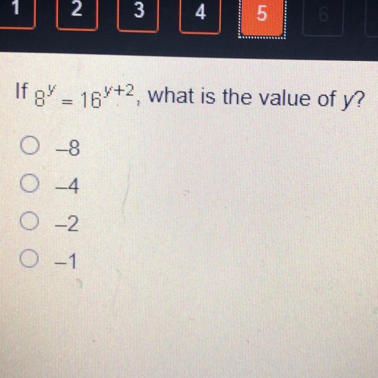 If 8^y = 16^x + 2 what is the value of Y￼-example-1