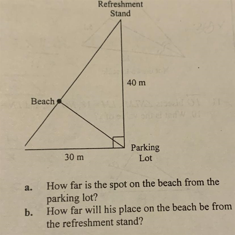 12. Jason wants to walk the shortest distance to get from the parking lot to the beach-example-1