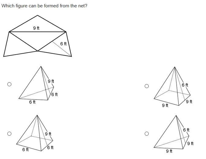 Which figure can be formed from the net?-example-1