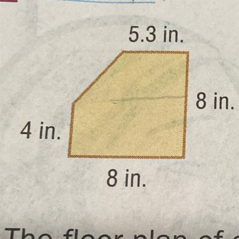 Find the area 5.3in, 8in,4in,8in no links please!-example-1