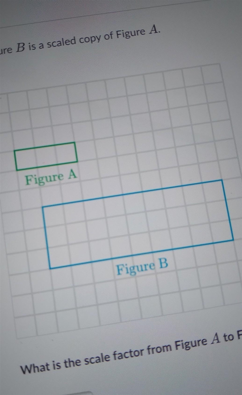 Figure B is a scaled copy of figure A what is the scale factor from figure A to figure-example-1