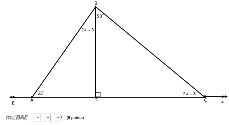 Hello, i need help. find m∠bae-example-1