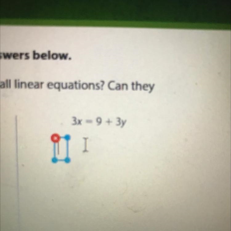 3x=9+3y please solve with the steps so I can learn-example-1