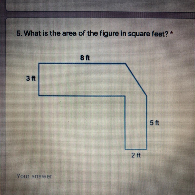 What is the area of the figure in square feet?-example-1