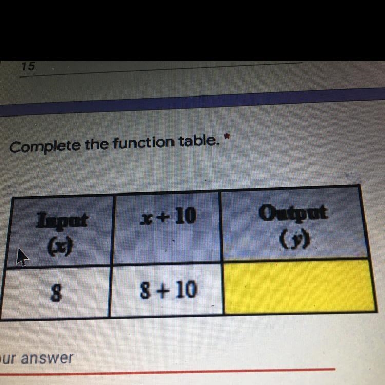 Complete the function table.-example-1