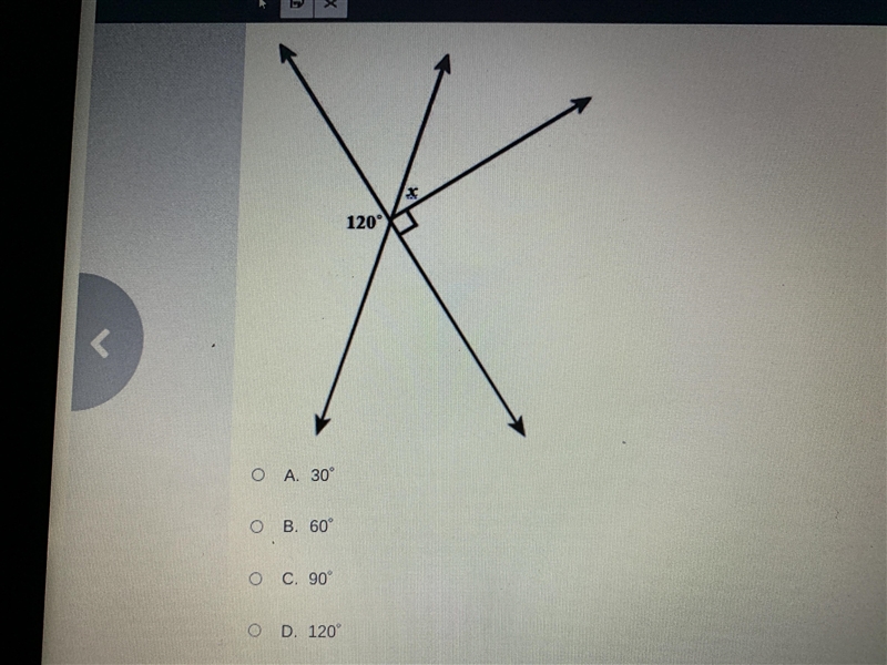 Answer the photo below thanks Question: What is the value of x in the diagram.-example-1